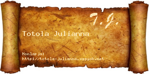 Totola Julianna névjegykártya